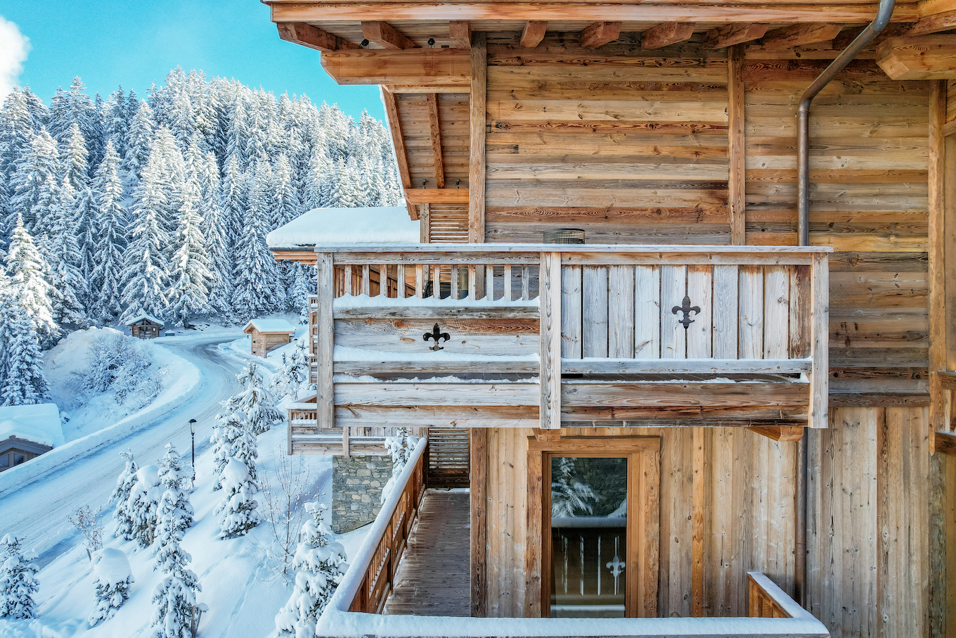 carved-wooden-details-on-each-chalet-exterior-shot-ultima-courchevel-belvedere-4